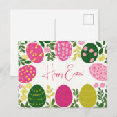 Carte postale d'Aquarell Oster colorée avec fleurs (Devant / Derrière)