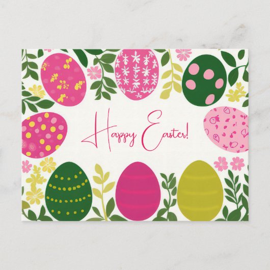 Carte postale d'Aquarell Oster colorée avec fleurs (Devant)