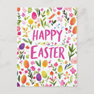 Carte postale d'Aquarell Oster colorée avec fleurs