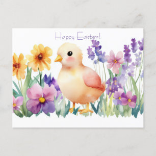 Carte postale d'Aquarell Oster colorée avec fleurs