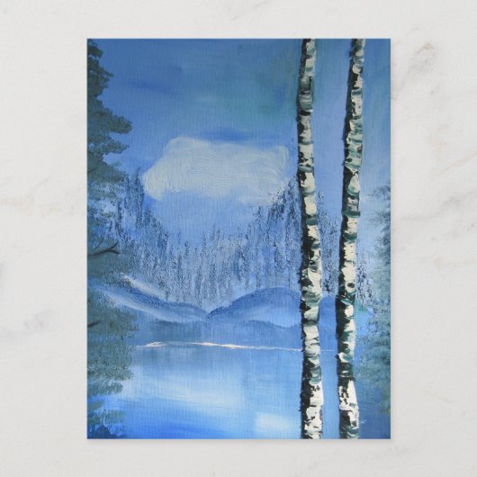 Carte postale d'arbre de bouleau (verticale) (Devant)