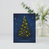 Carte postale d'arbre de Noël de style Van Gogh (Debout devant)