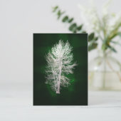 Carte postale d'arbre faux-métallique vert (Debout devant)