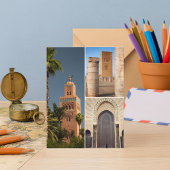 Carte postale d'architecture captivante de la médi