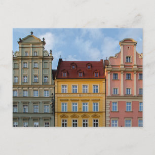 Carte postale d'architecture colorée vive