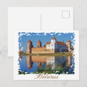 Carte postale d'architecture du château de Mir en  (Devant / Derrière)