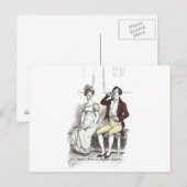 Carte Postale Darcy silencieux, Jane Austen Orgueil et Préjugés (Devant / Derrière)