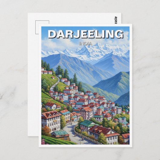 Carte Postale Darjeeling Inde (Devant / Derrière)