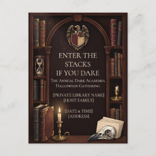 Carte Postale Dark Academia Halloween Vintage