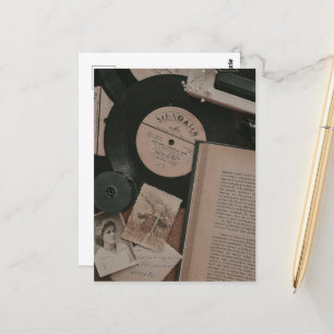 Carte Postale Dark Academia Objets vintages esthétiques