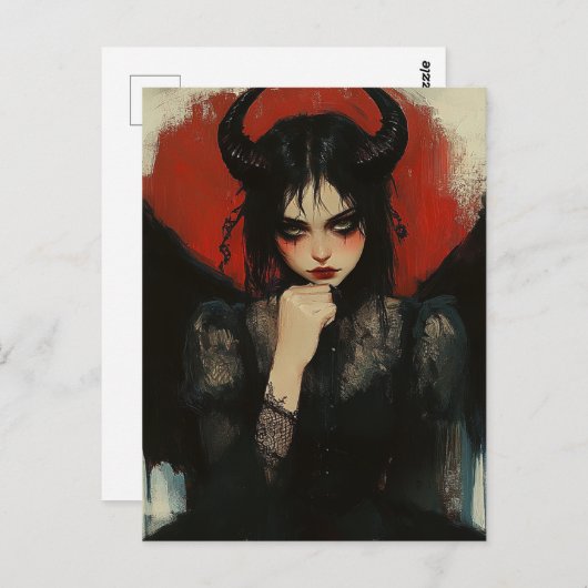Carte Postale Dark Angel Devil (Devant / Derrière)