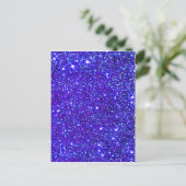 Carte Postale Dark Blue Sparkle Glitter Night Sky Starfield Star (Debout devant)