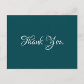 Carte Postale Dark Cyan Chic Événement Mariage Cadeau Budget Mer (Devant)