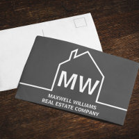 Dark Grey Société Immobilier Monogram Realtor