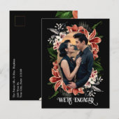 Carte Postale Dark Moody Fiançailles Photo personnalisée (Devant / Derrière)