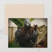 carte postale d'armure médiévale (Devant / Derrière)