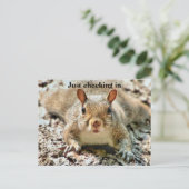 Carte postale d'arrivée amusante (Debout devant)