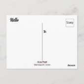 Carte postale d'arrivée amusante (Dos)