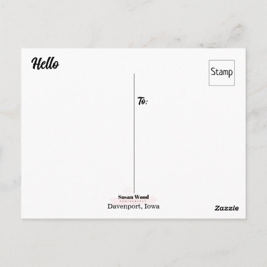 Carte postale d'arrivée amusante (Dos)