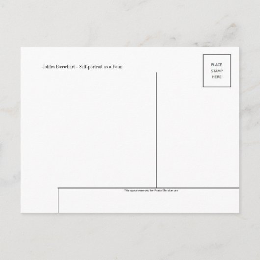 Carte postale d'art (Dos)