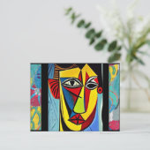 Carte postale d'art abstrait (Debout devant)