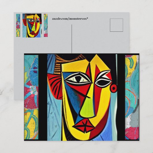 Carte postale d'art abstrait (Devant / Derrière)