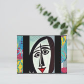 Carte postale d'art abstrait (Debout devant)