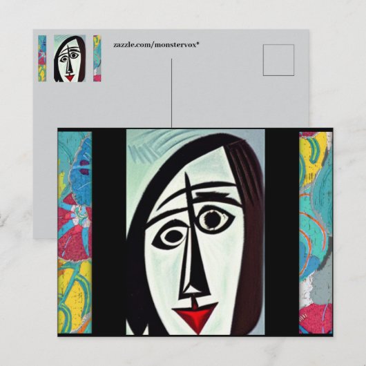 Carte postale d'art abstrait (Devant / Derrière)