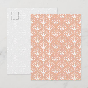 Carte postale d'art Art Déco aux fleurs de pêche d