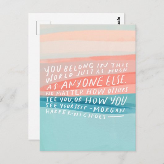 carte postale d'art coloré (Devant / Derrière)