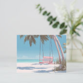 Carte postale d'art côtier Swing at the Beach  (Debout devant)