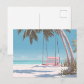 Carte postale d'art côtier Swing at the Beach  (Devant / Derrière)
