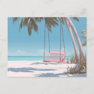 Carte postale d'art côtier Swing at the Beach 