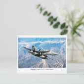 Carte postale d'art d'aviation "F/A-18 Hornet" (Debout devant)