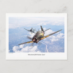 Carte postale d'art d'aviation "Mitsubishi J2M Jac