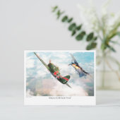 Carte postale d'art d'aviation "Nakajima Ki-84疾風 " (Debout devant)