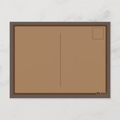 Carte postale d'art de Blaireau Automnal Cosy (Dos)