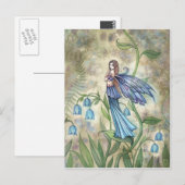 Carte postale d'art de la fée Blue Bell (Devant / Derrière)