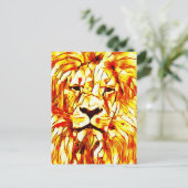 Carte postale d'art de lion (Debout devant)