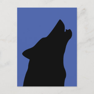 Carte postale d'art de LOUP HURLANT