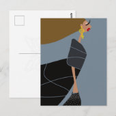 Carte postale d'art de mode glamour de style moder (Devant / Derrière)