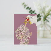Carte postale d'art de mode glamour rose chic (Debout devant)