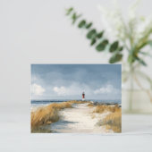 Carte postale d'art de phare à l'aquarelle  (Debout devant)