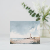 Carte postale d'art de phare à l'aquarelle  (Debout devant)