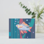 Carte postale d'art de poissons Perche Animaux aqu (Debout devant)