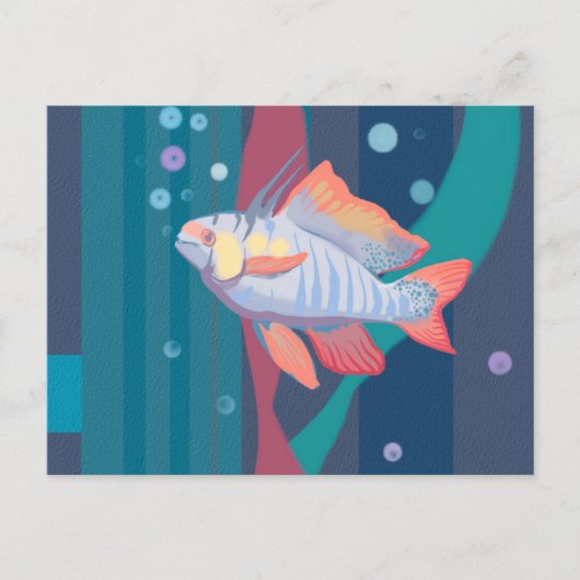 Carte postale d'art de poissons Perche Animaux aqu (Devant)