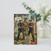 Carte postale d'art de protestation de l'arrestati (Debout devant)