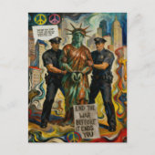 Carte postale d'art de protestation de l'arrestati (Devant)