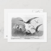 Carte postale d'art de ptérodactyles (Devant / Derrière)