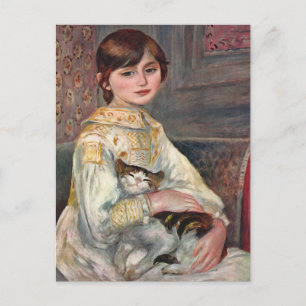 Carte postale d'art de Renoir : Mlle. Julie Manet